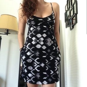 Volcom black and white strappy dress